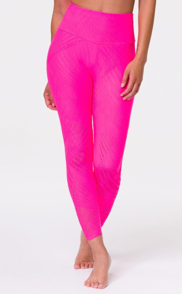 Image Title Onzie Selenite Midi Leggings - Neon Pink